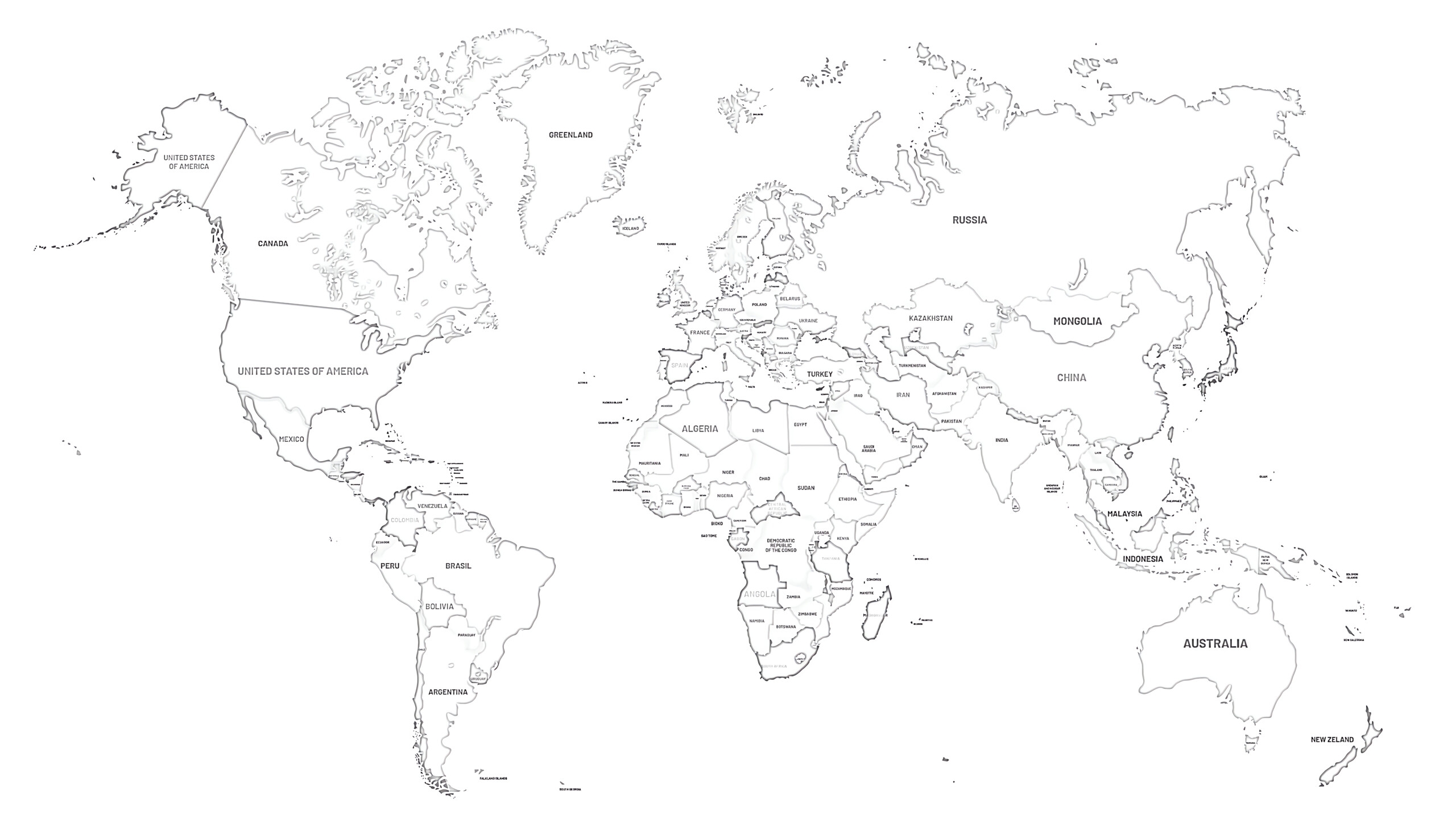 Printable World Maps To Color
