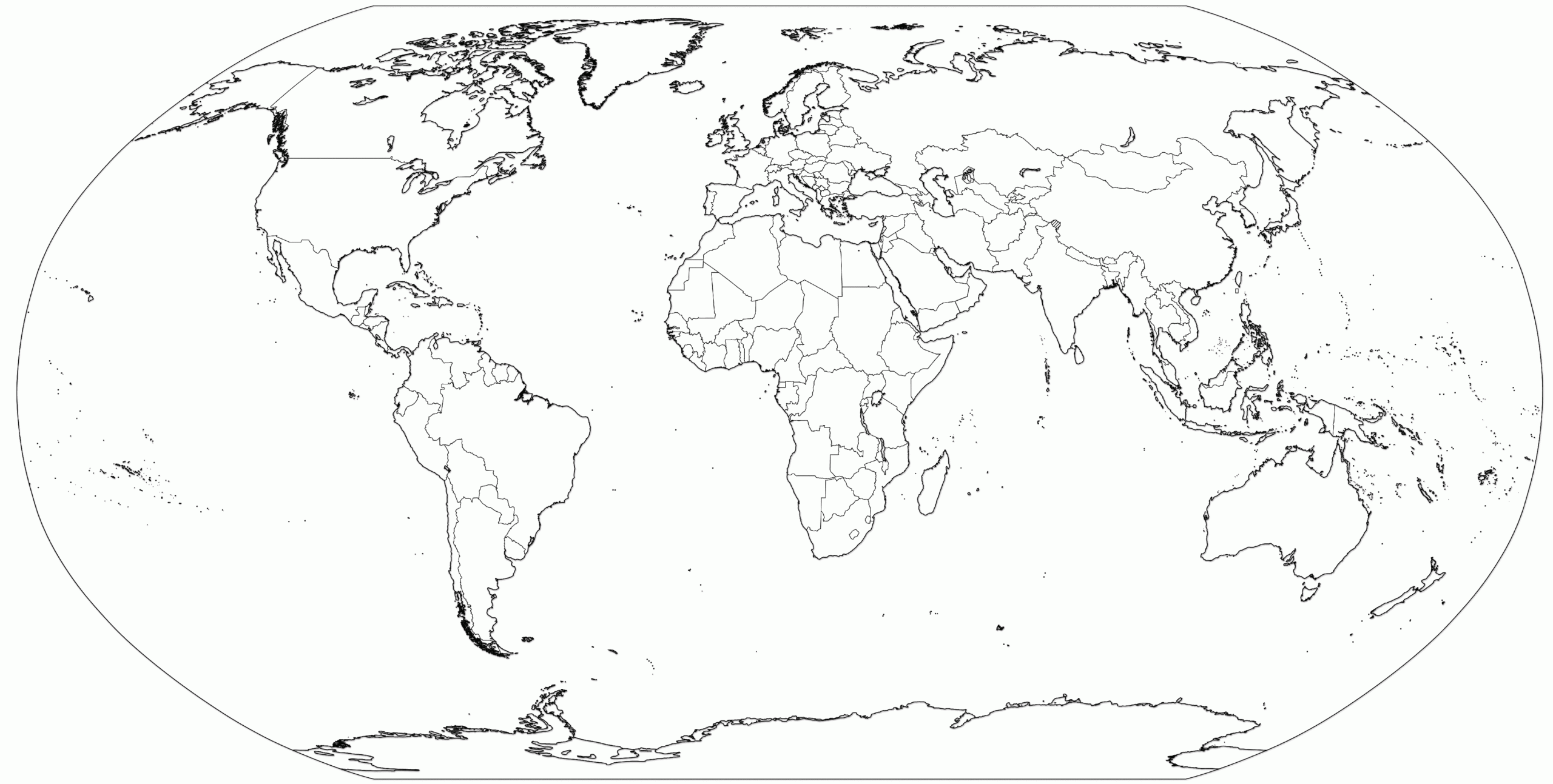 Printable World Outline Map Printable World Outline Map