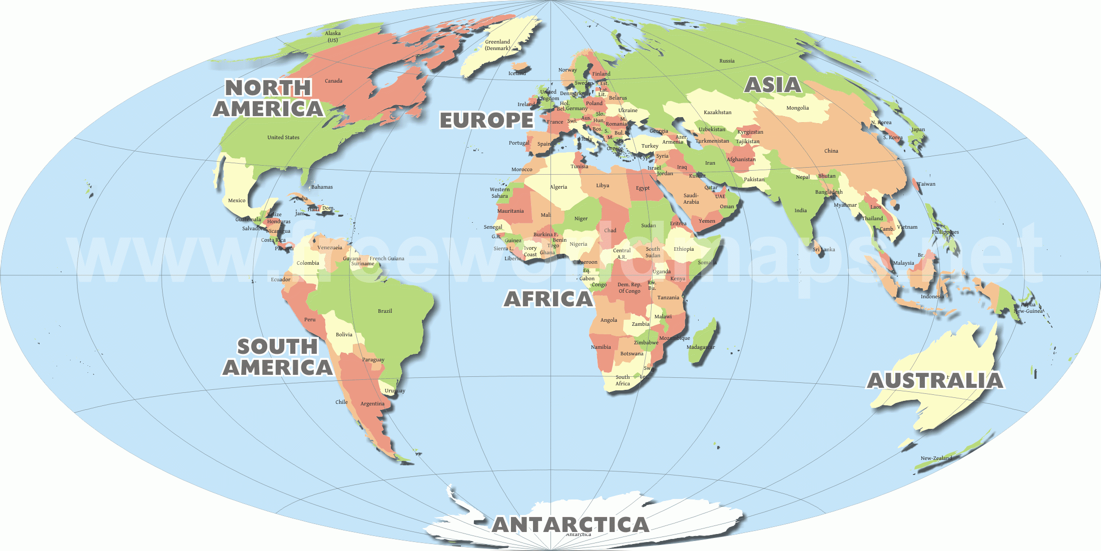 Printable World Political Map Pdf