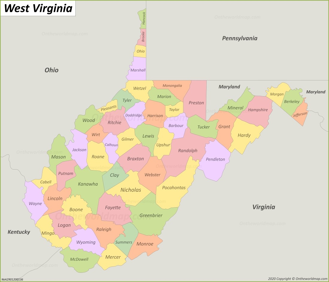Printable Wv County Map Printable New Year Banners