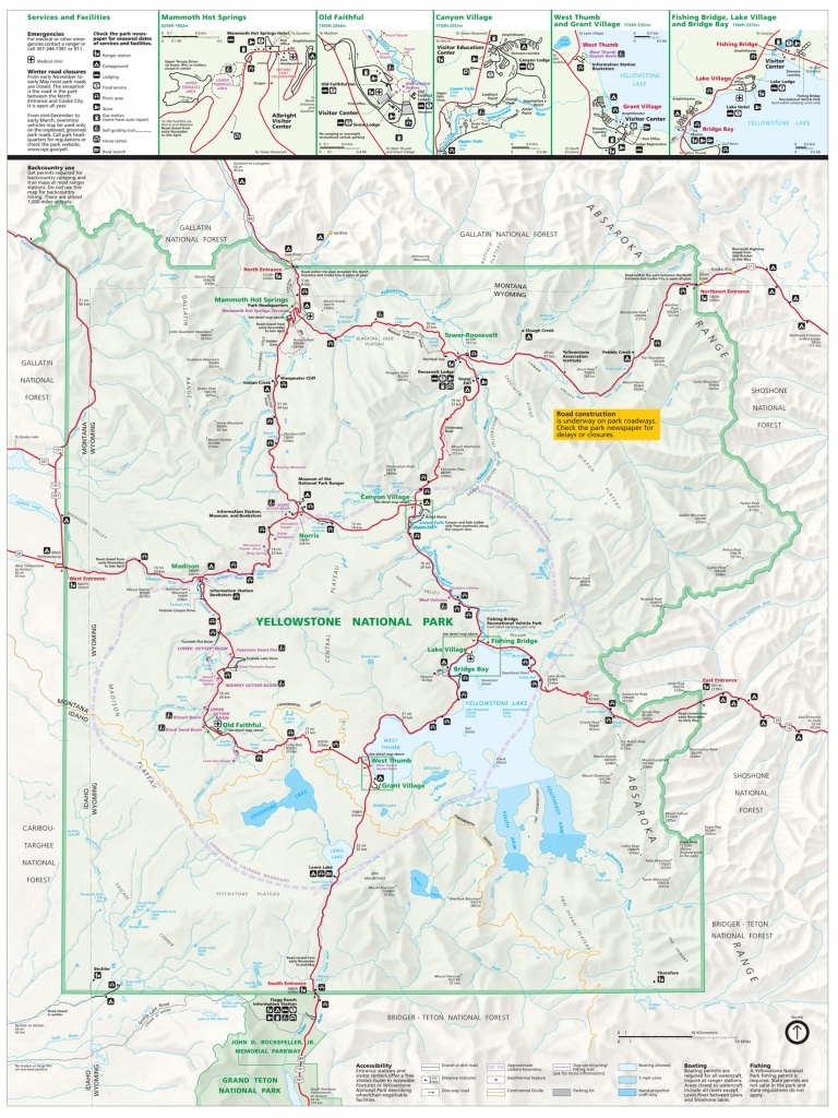 Printable Yellowstone National Park Map