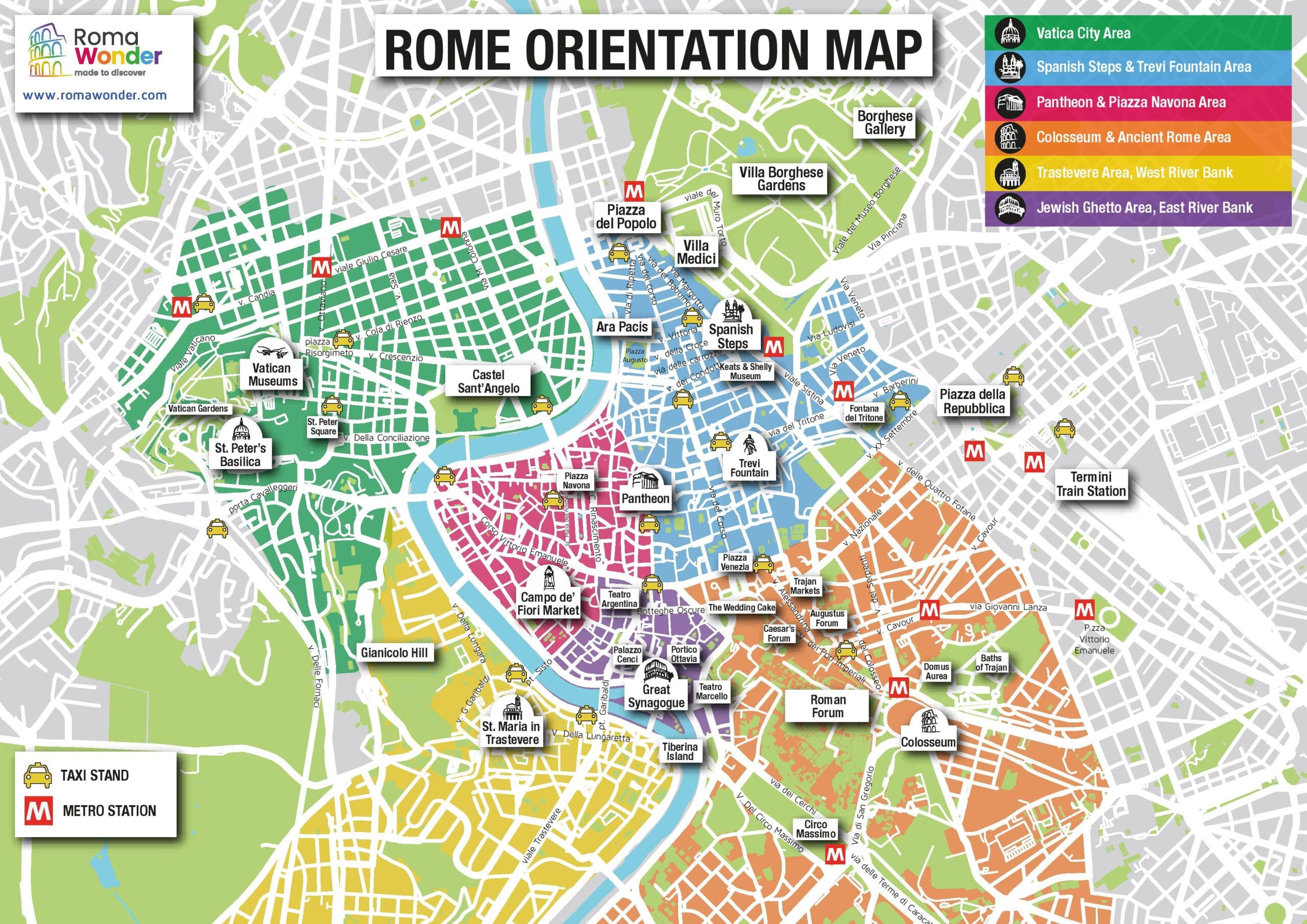 Rome Tourist Map Printable Rome Tourist Map Printable