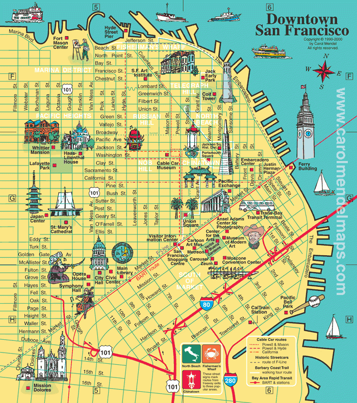 San Francisco Downtown Map Printable