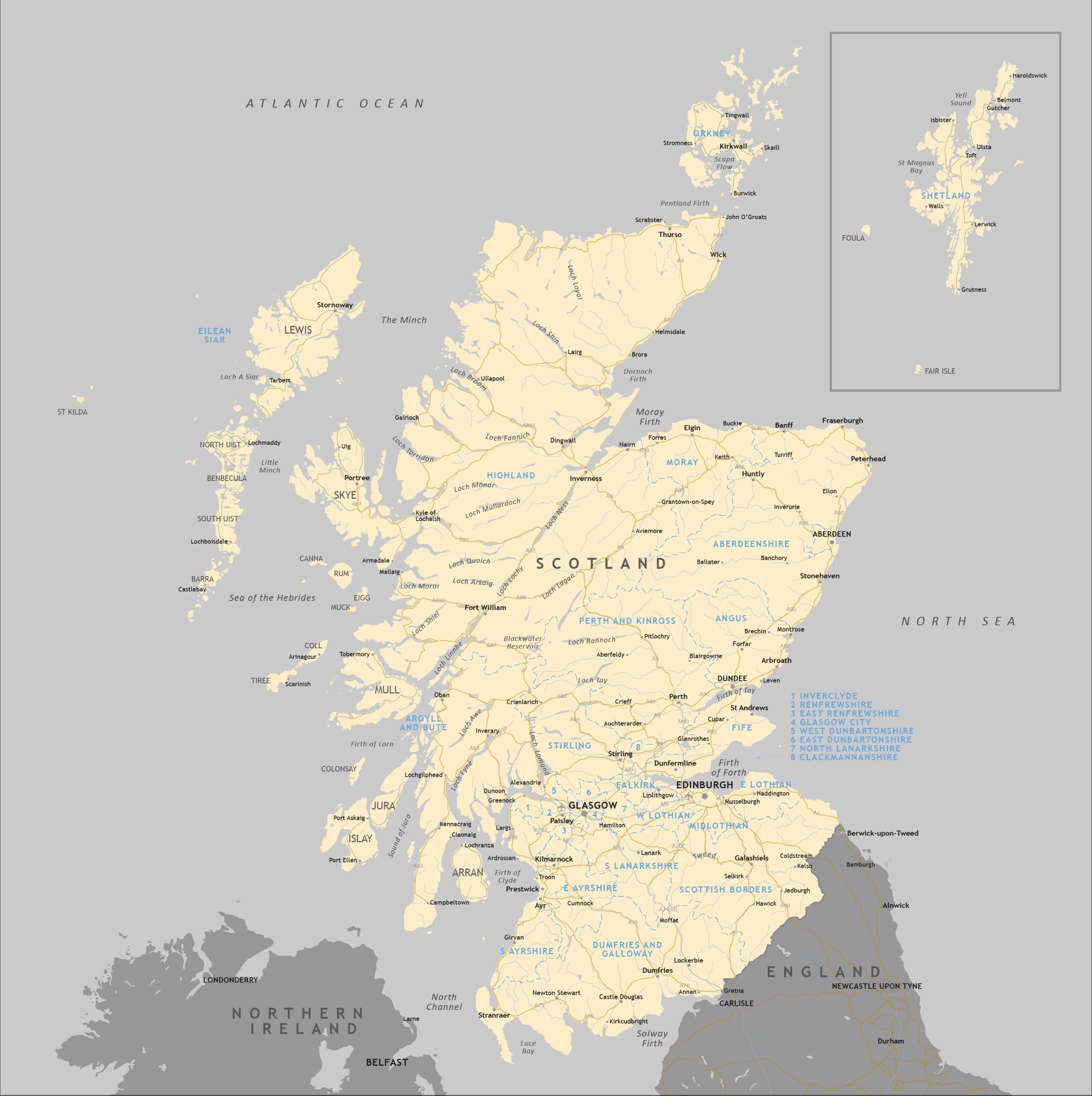 Scotland Map Printable