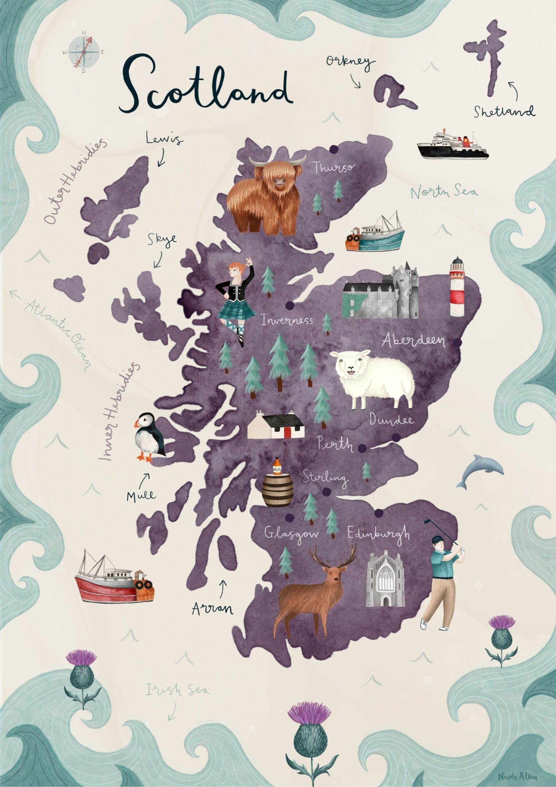 Scotland Printable Map