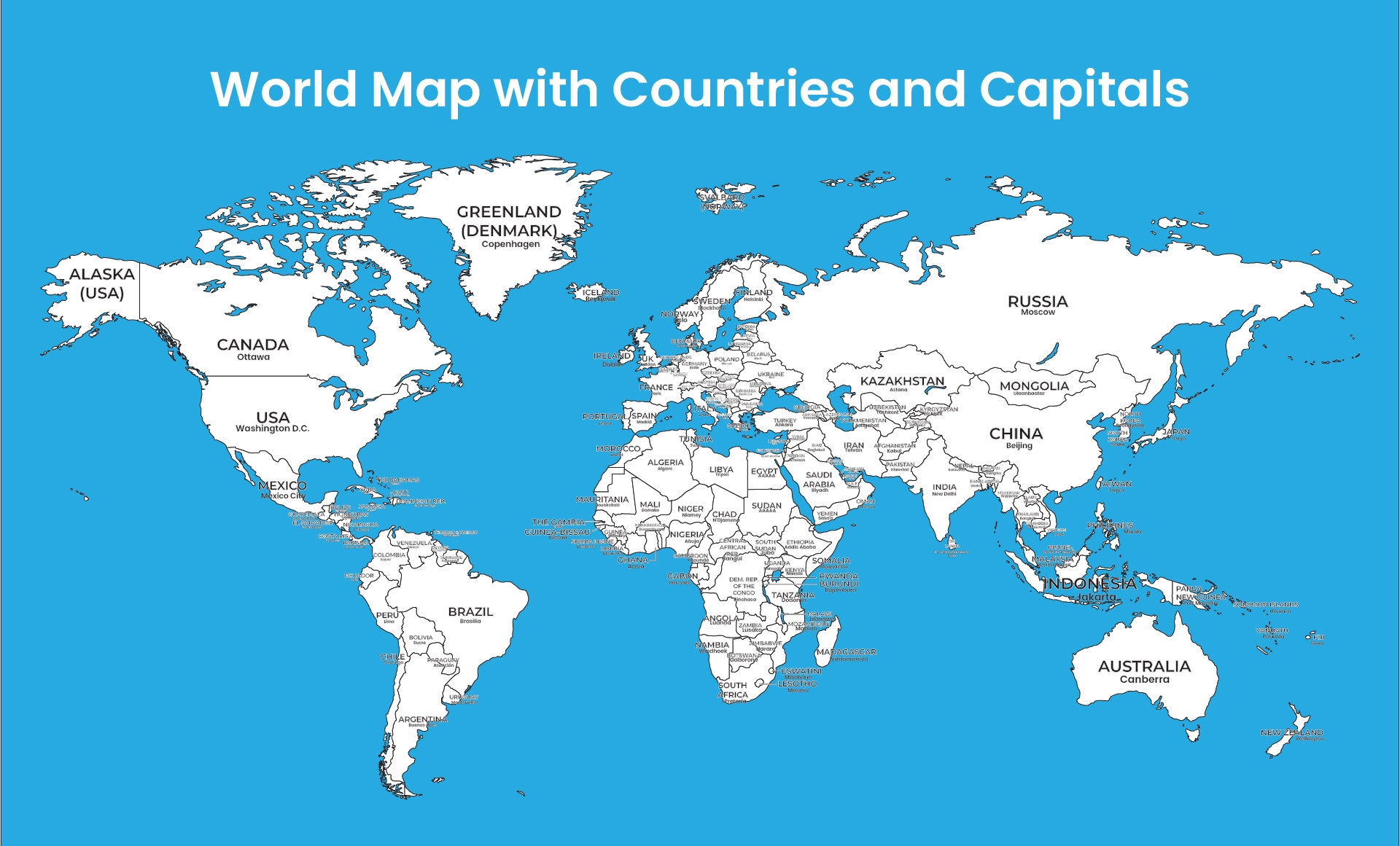 Simple World Map Printable