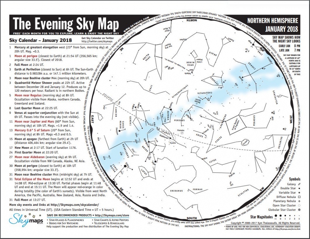 Sky Map Printable Adams Printable Map