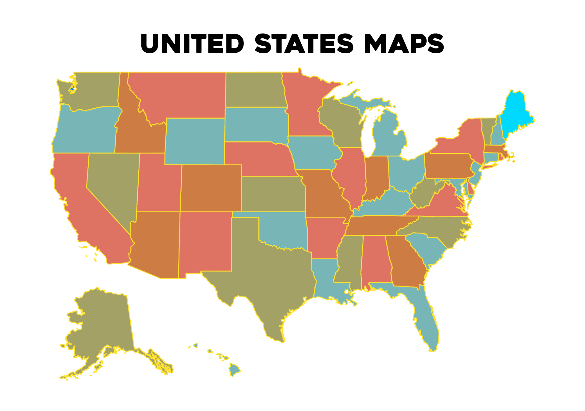 State Map Blank Printable