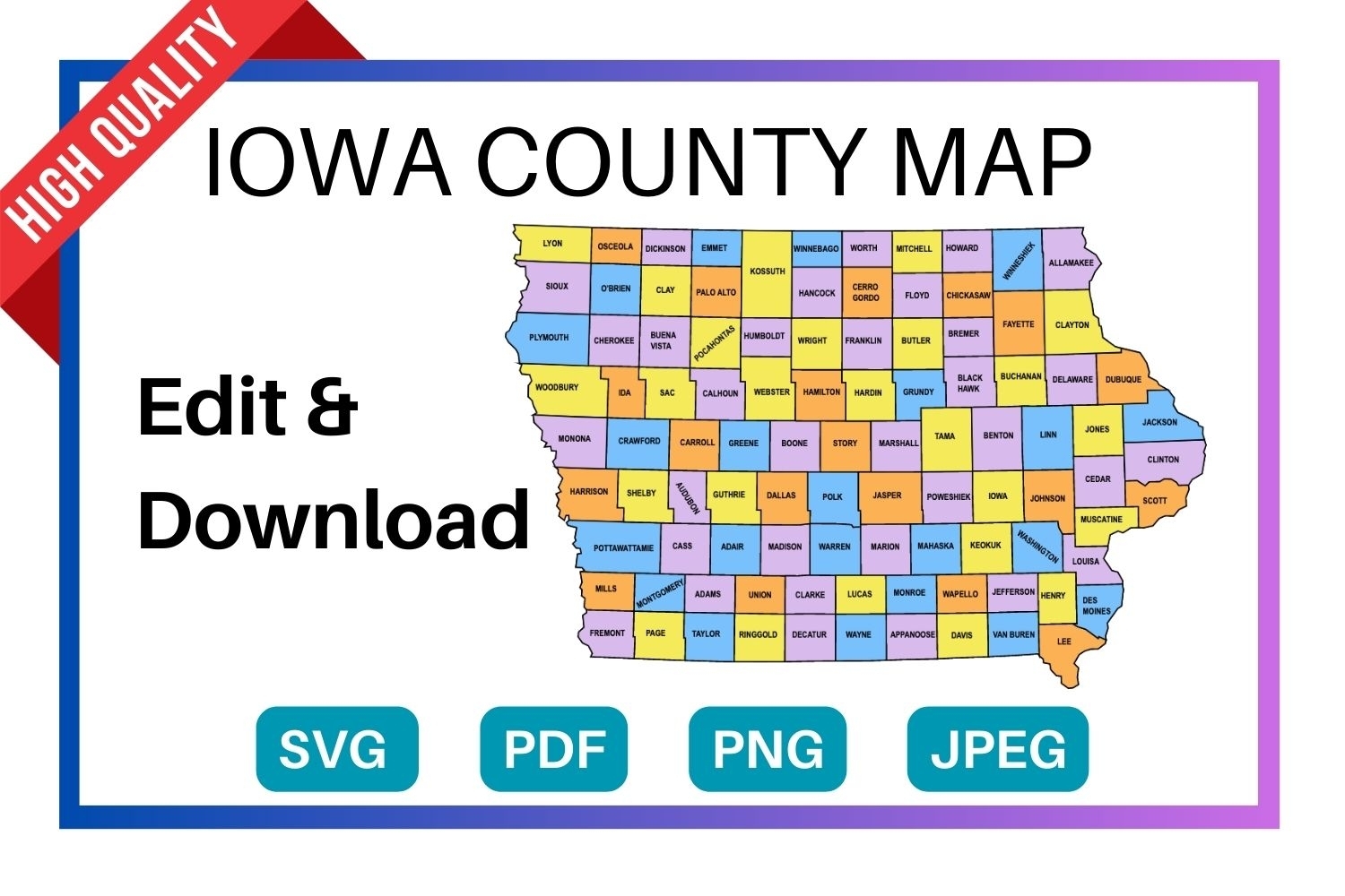 State Of Iowa Map Printable Free Printable Map