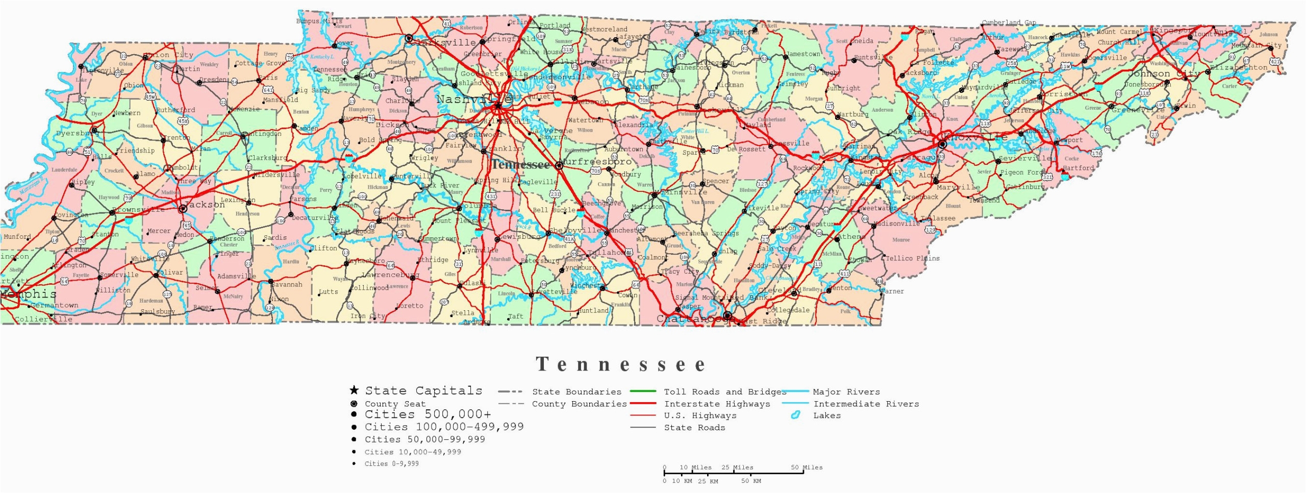Tennessee County Map Printable UK Printable Hub