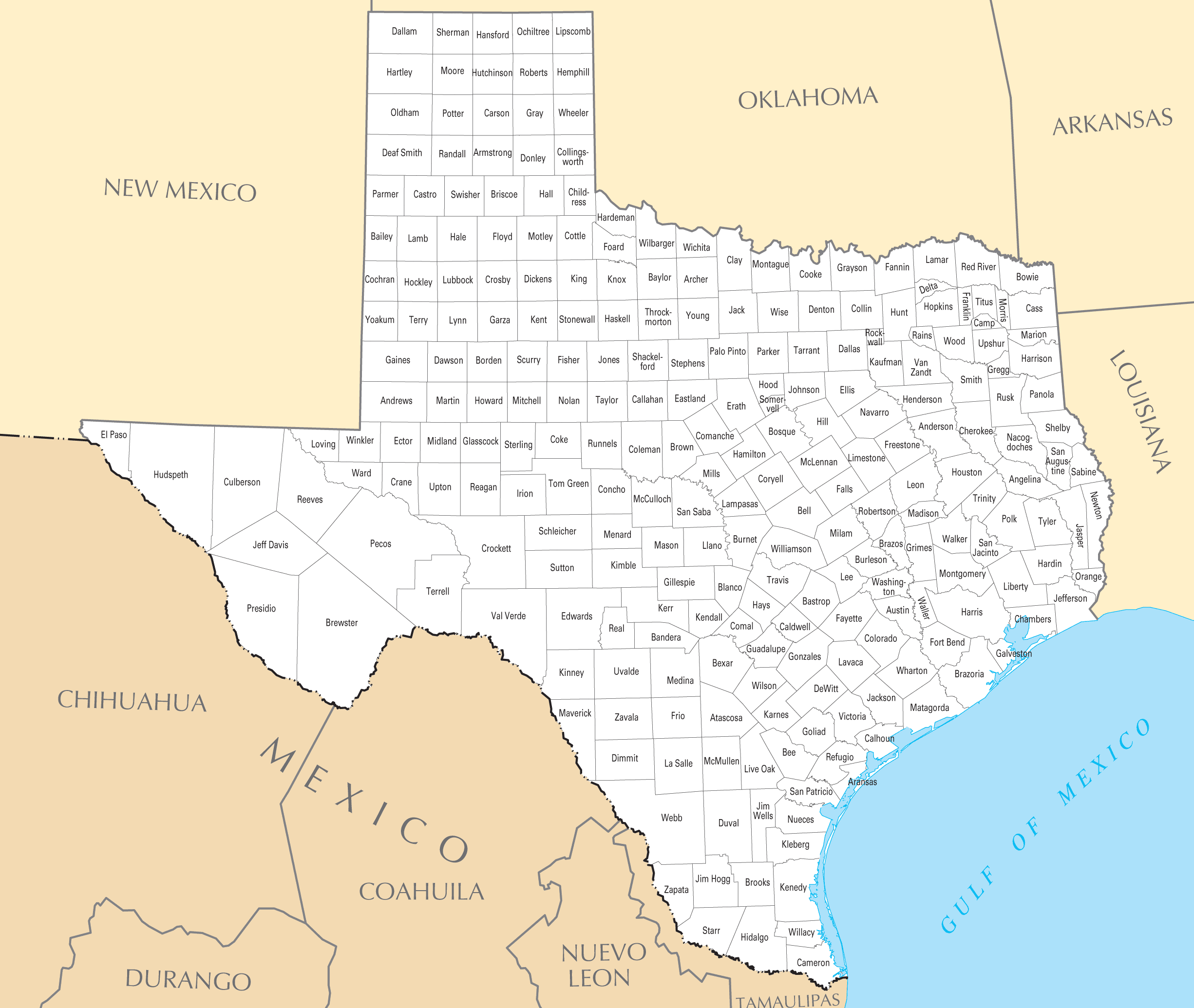 Texas County Map Printable Printable Free Templates Texas County Map Printable Printable Free Templates