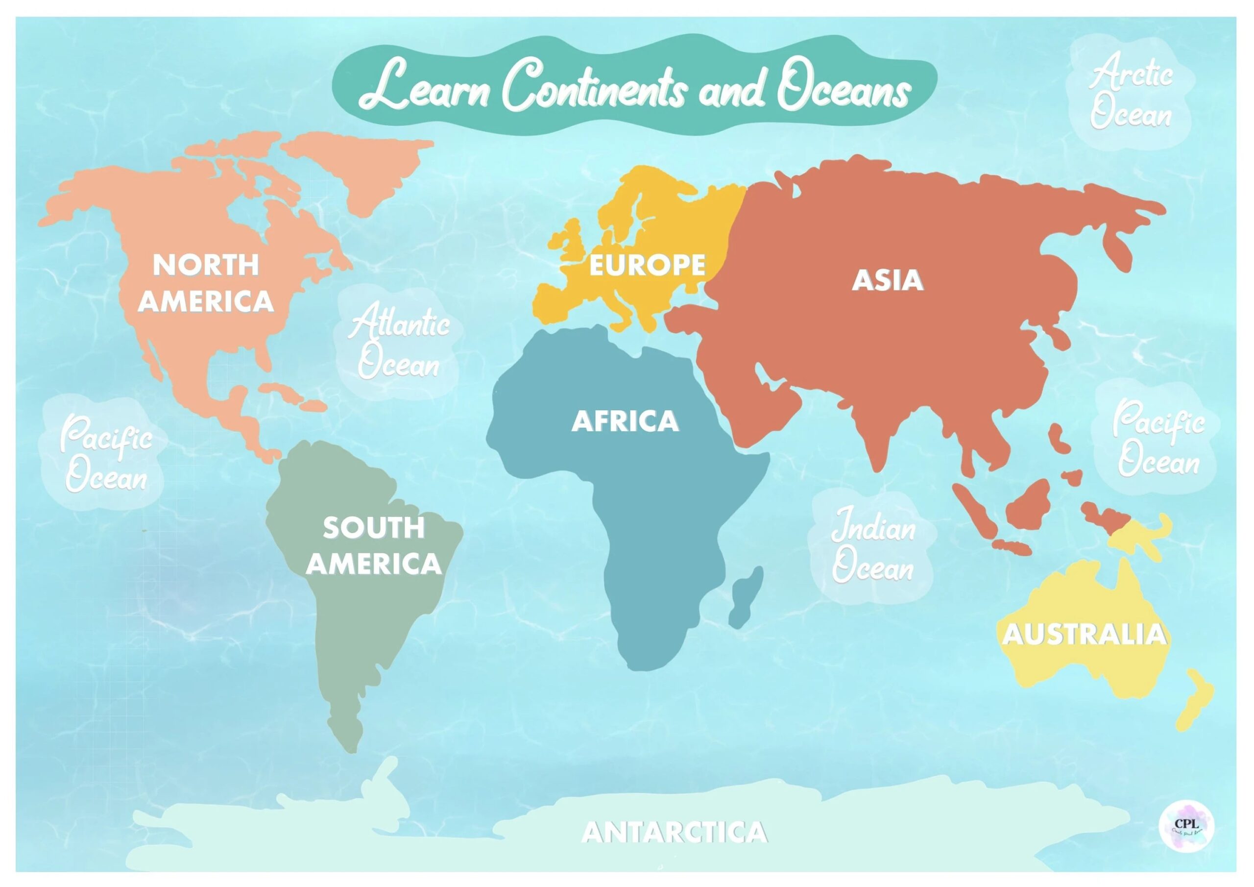 The Continents And The Oceans School Learning Zone Oceans And 