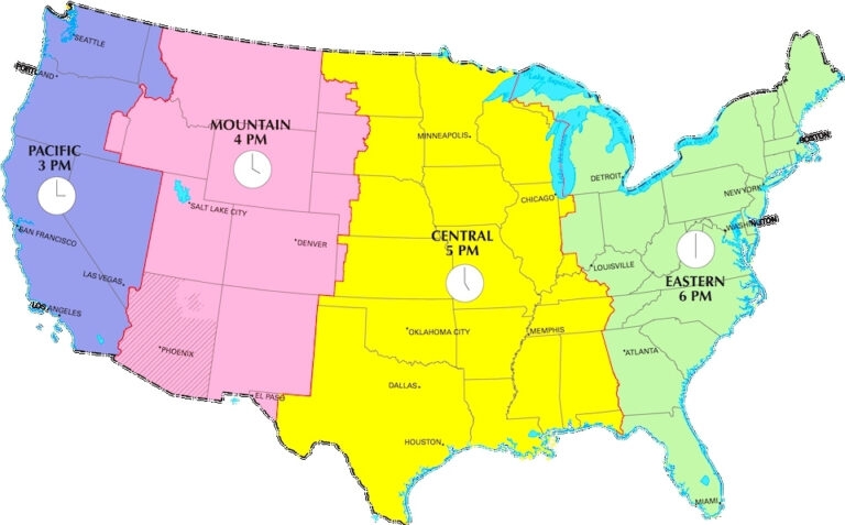Time Zone Map Of Us Printable Time Zone Map United States Time Zone Map 