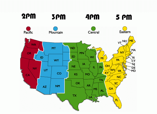 Time Zone Printable Map Usa ClipArt Best