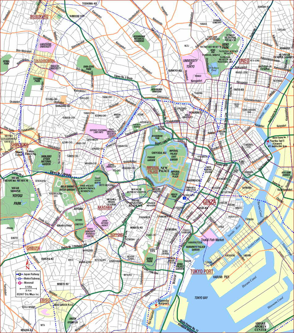 Tokyo Map Printable
