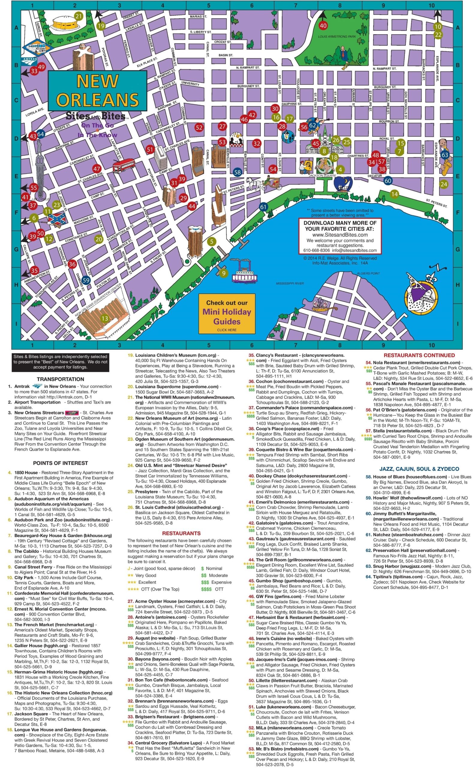 Tourist Map Of New Orleans Printable