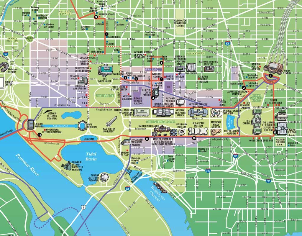 Tourist Map Of Washington Dc Printable