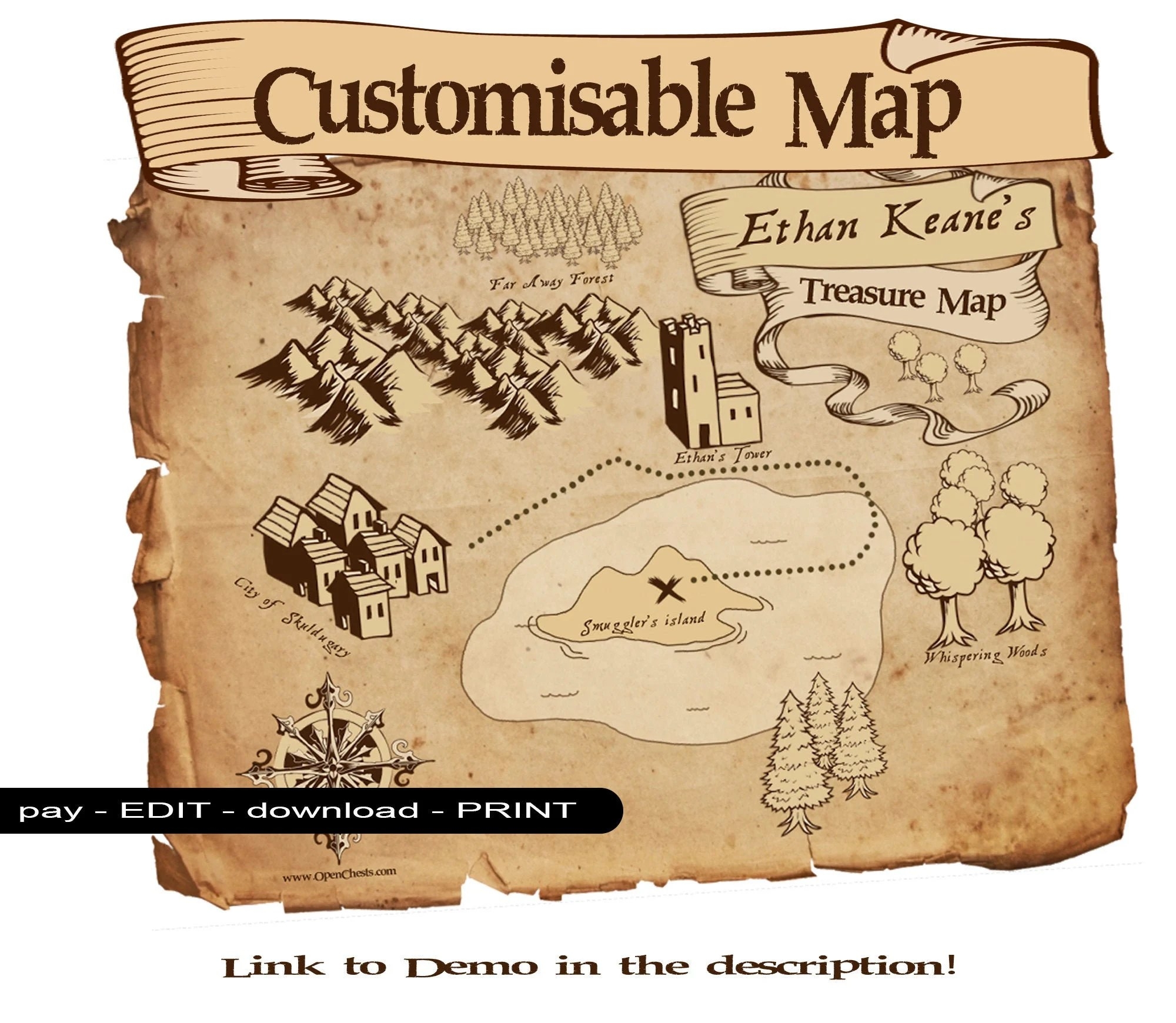 Treasure Map Template Printable Printable Board Games