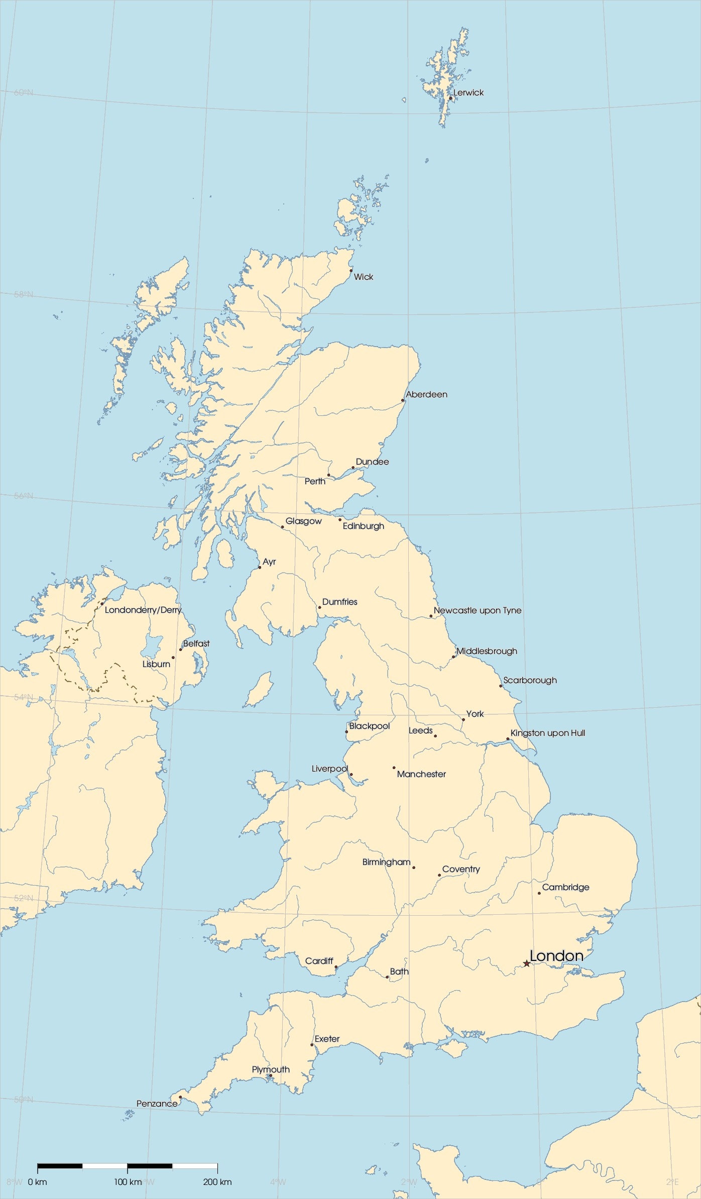 Uk Map Printable