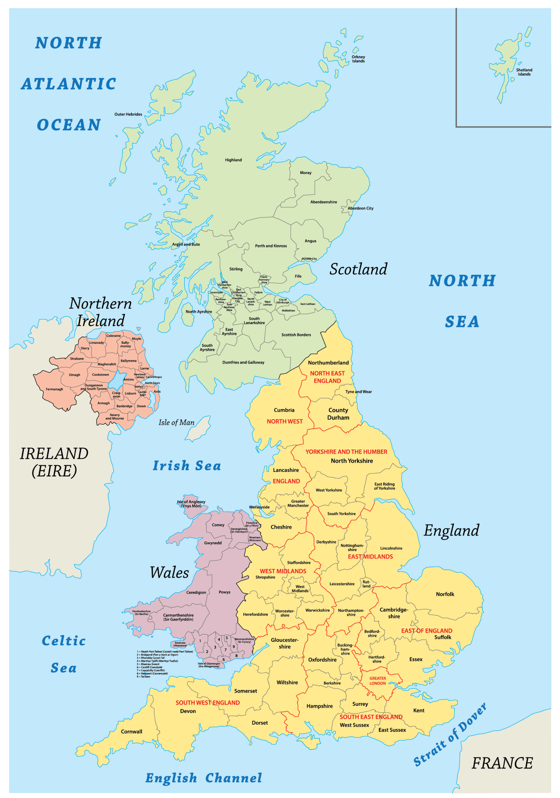 Uk Map Printable
