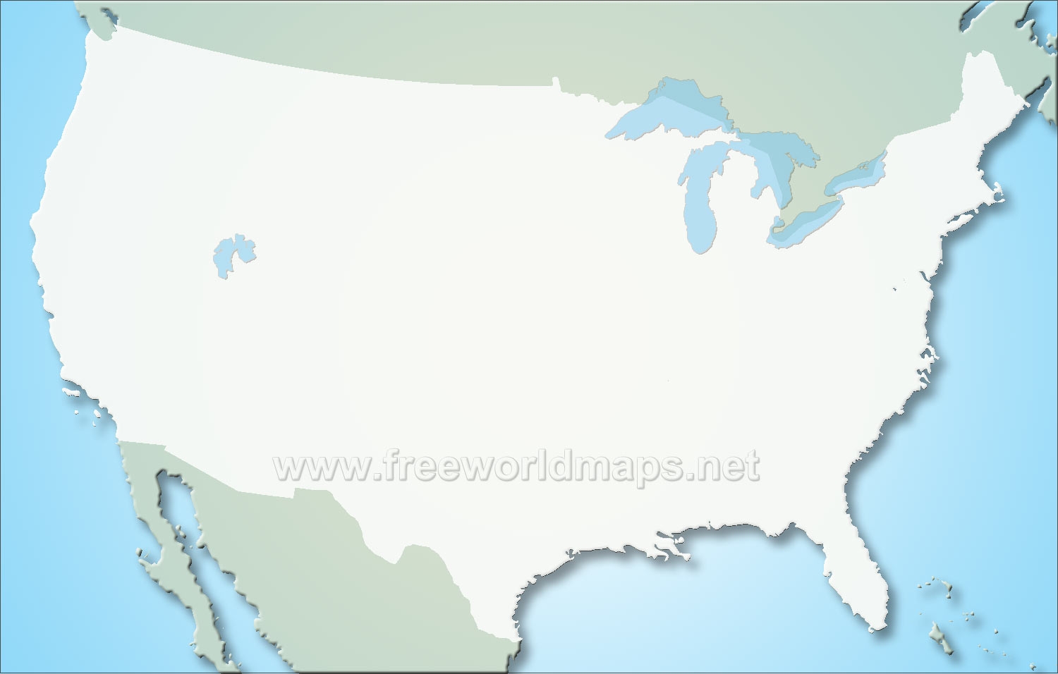 United States Blank Map By Freeworldmaps