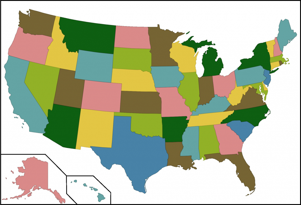 United States Map Printable Color