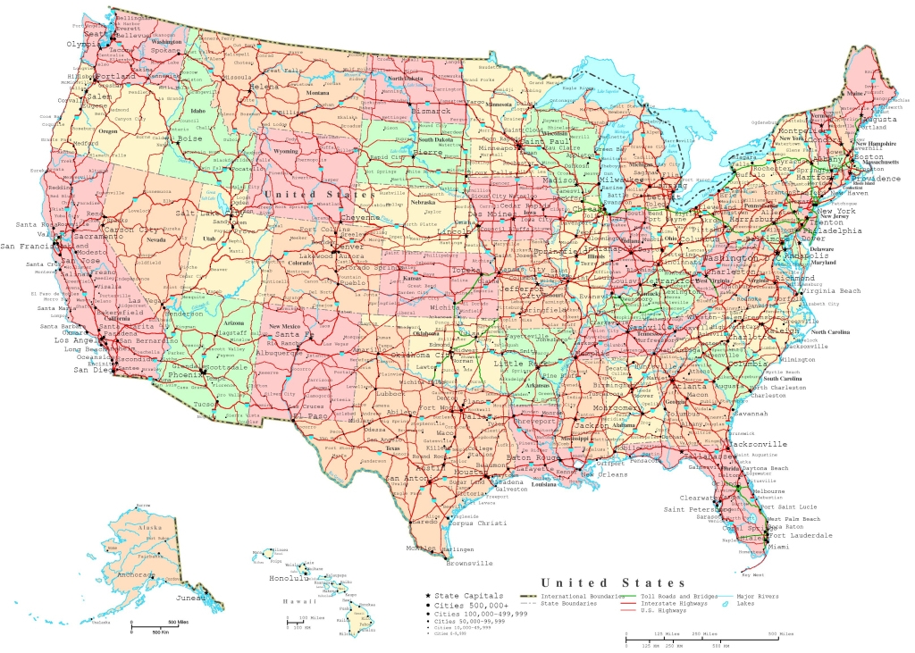 United States Printable Map Printable Full Page Printable Map Of Usa