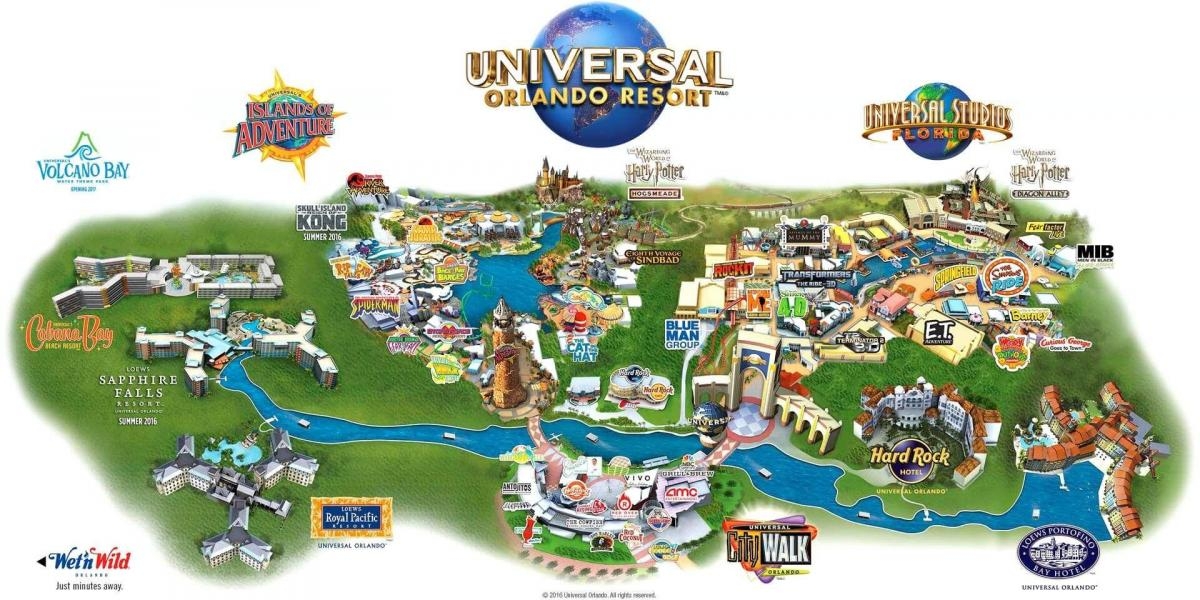 Universal Studios Map Universal Studios Map Orlando Florida USA 