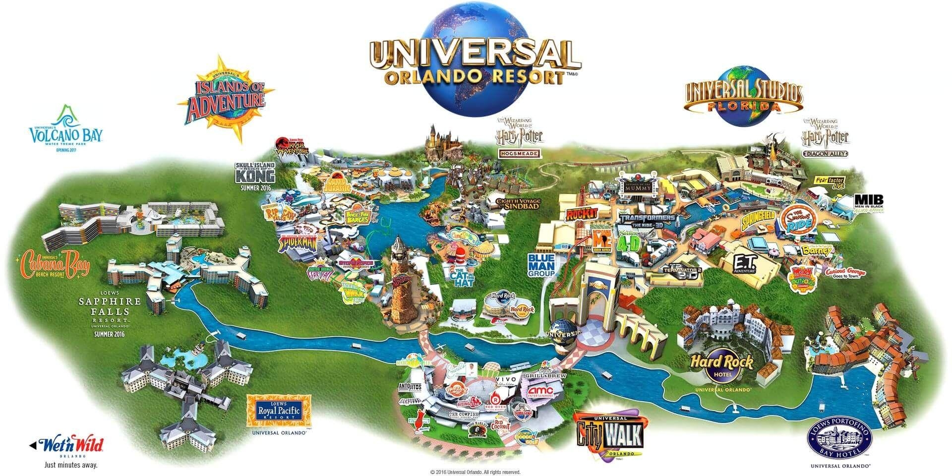 Universal Studios Map Universal Studios Map Orlando Florida USA 