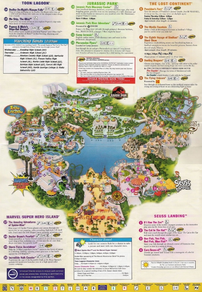 Universal Studios Orlando Printable Map