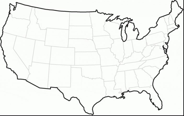 Unlabeled United States Map Of The Elegant Usa Cities United States 