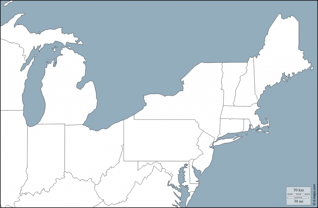 Us Capitals Map Quiz Printable New Northeast Region Map With 