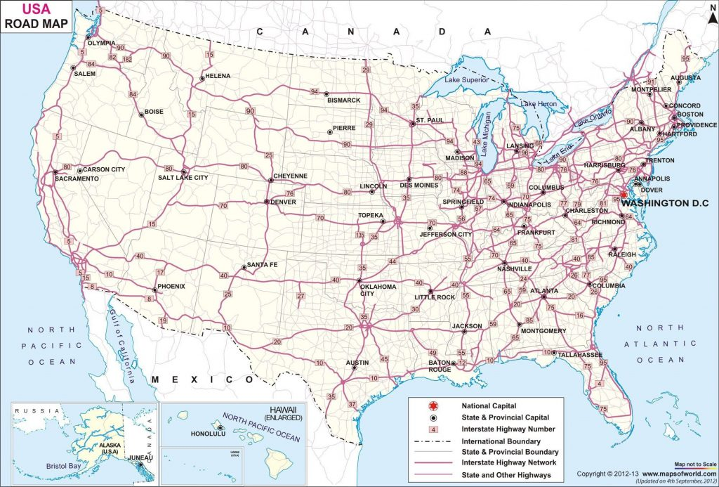 Us Interstate And Highway Map Usa Road Map Beautiful Free Printable 