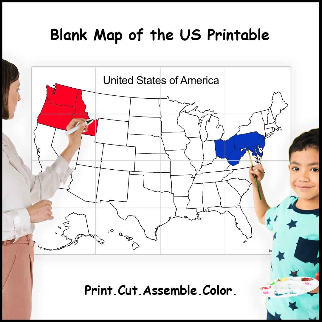 Us Map States Blank Printable 7 Printable Blank Maps For Coloring