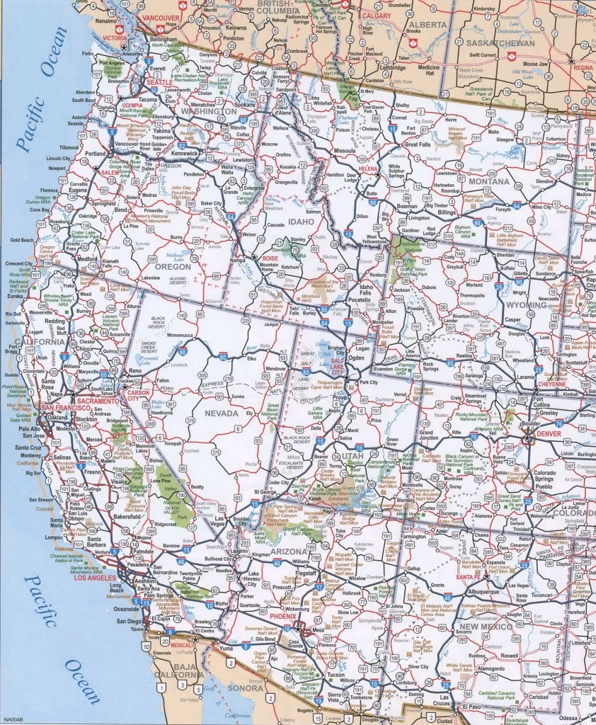 Usa Map Western United States Road Map Printable Printable US Maps