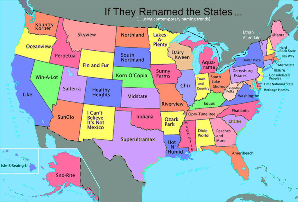Usa Map With State Names Printable