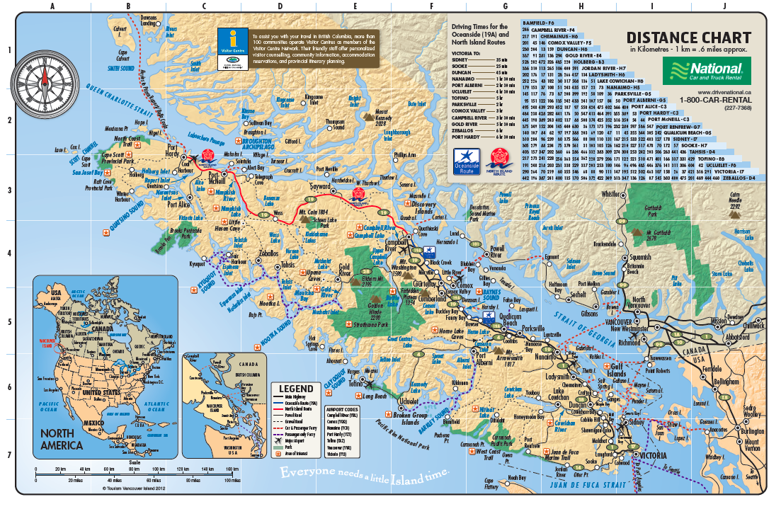 Vancouver Island Map Printable