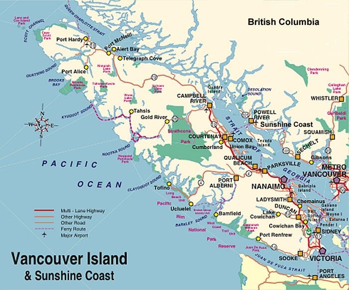 Vancouver Island Map Printable