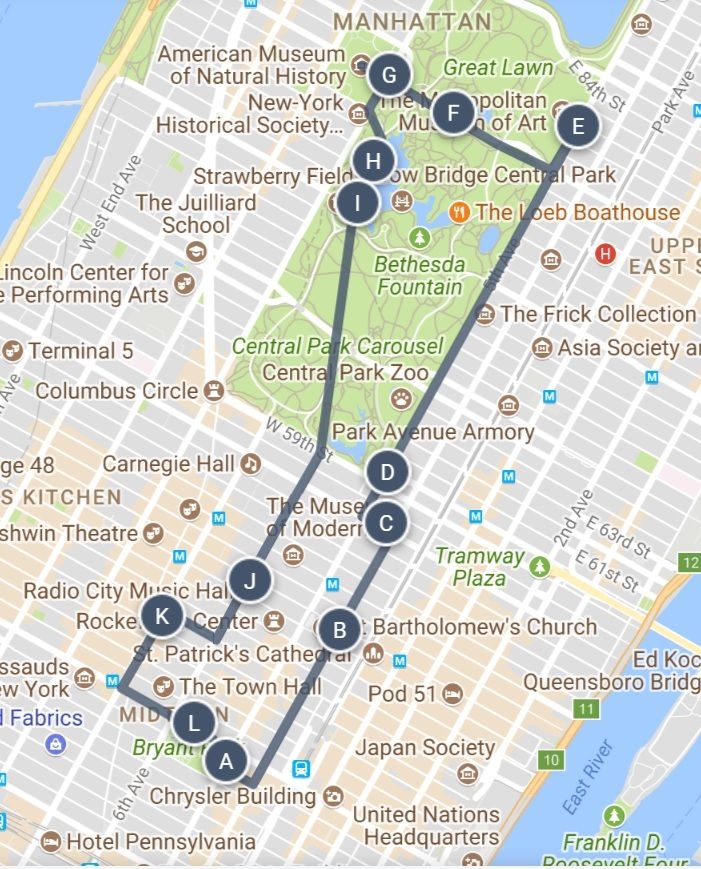 Walking Map Of New York City Attractionsnyc Printable Attractions Map