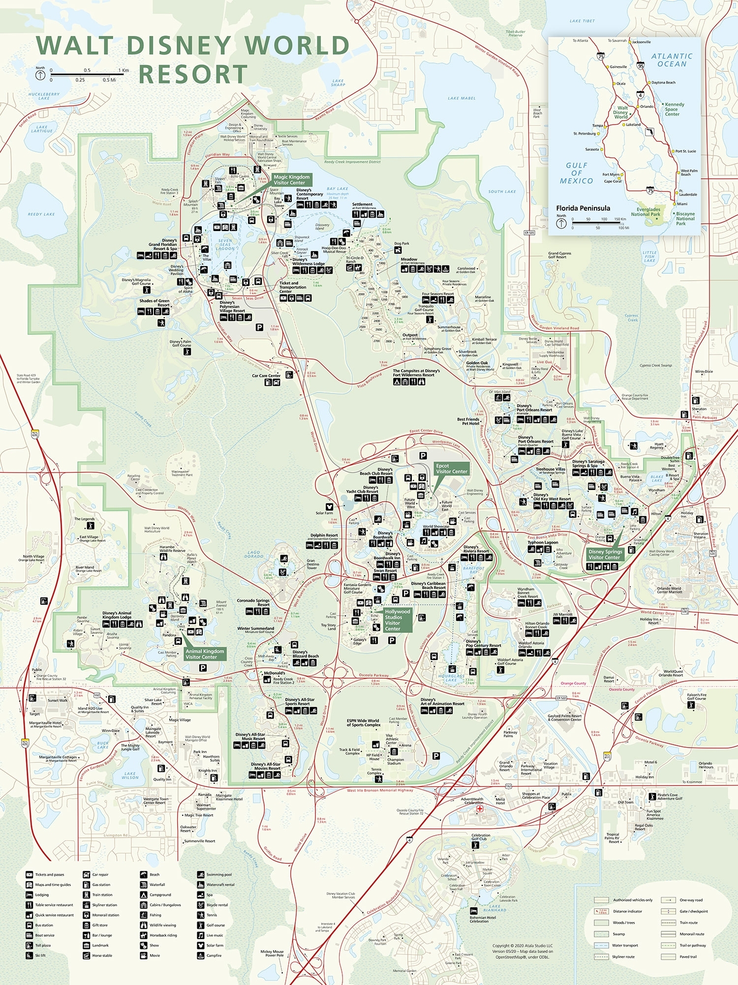 Walt Disney World Resort Map Printable Your Ultimate Guide To