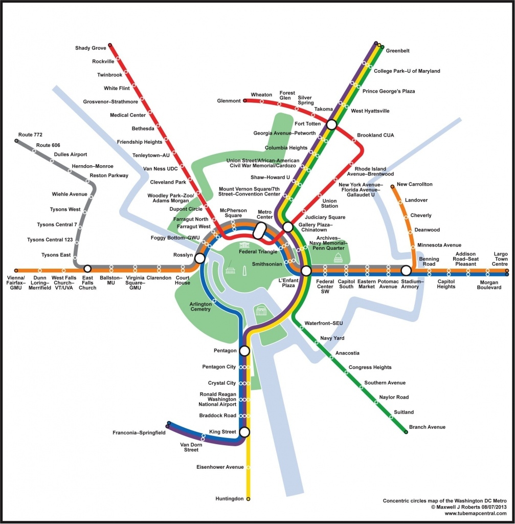 Washington Metro Map Printable