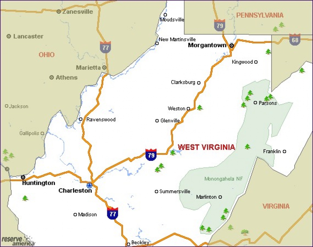 West Virginia State Parks Map Printable Map Virginia Map