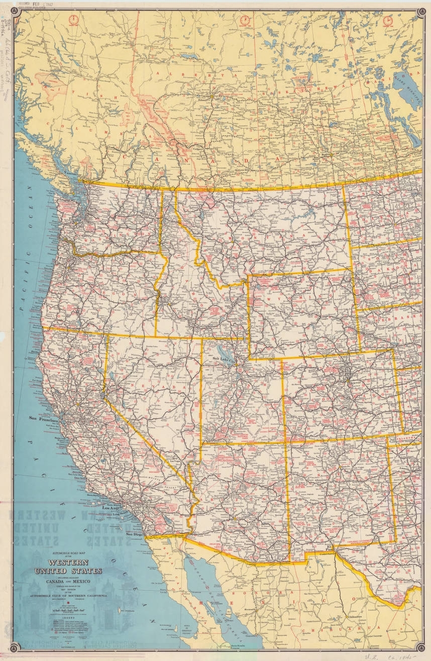 Western United States Map Printable Free Printable Map