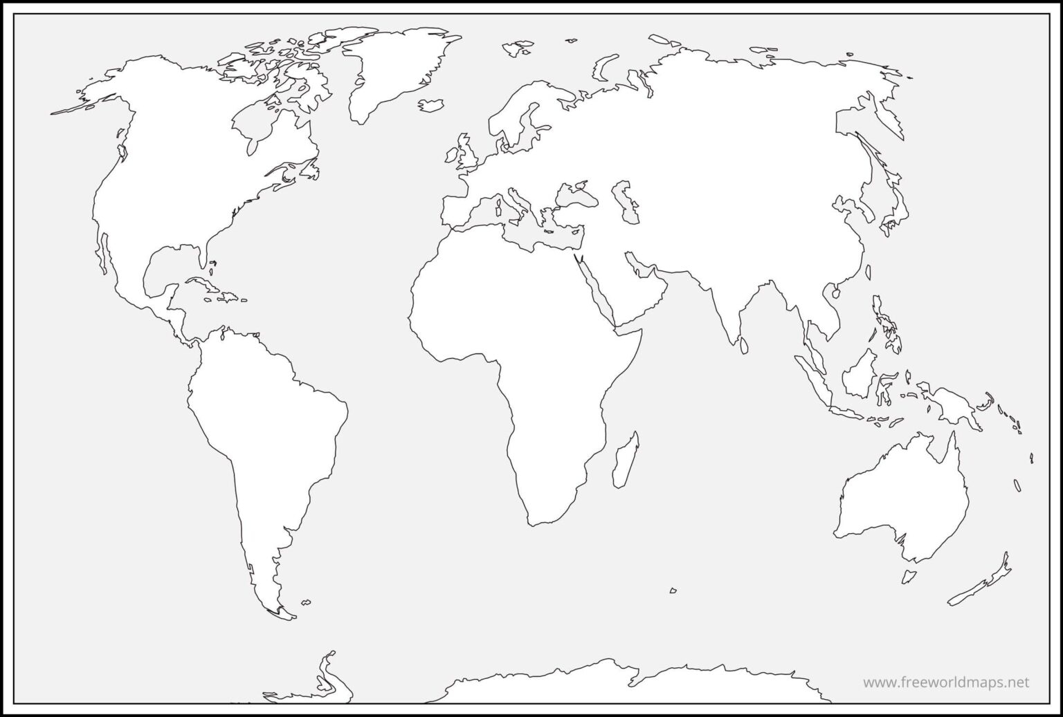 World Map Blank Free Printable Template Free Printable