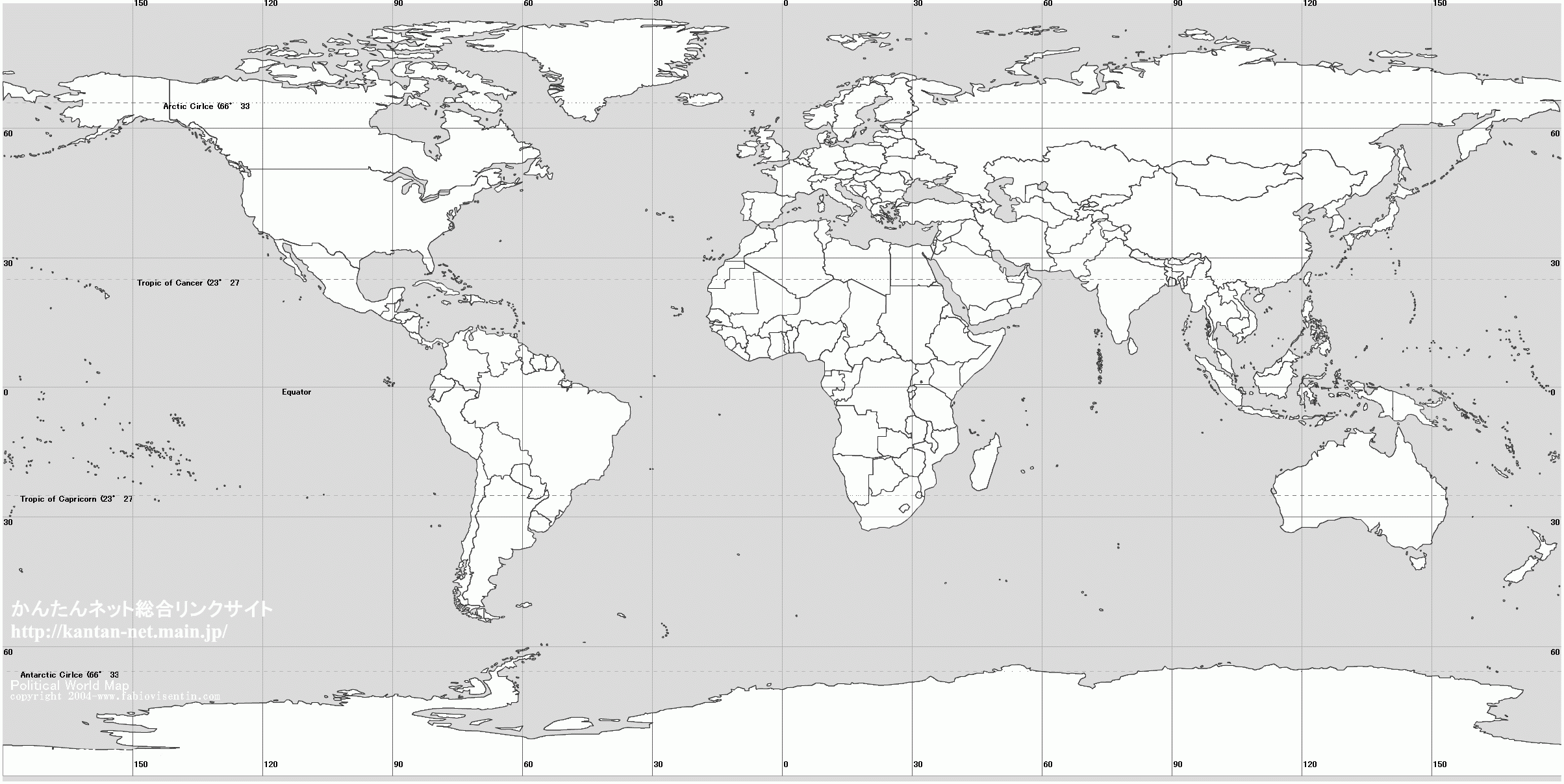 World Map Continents Printable