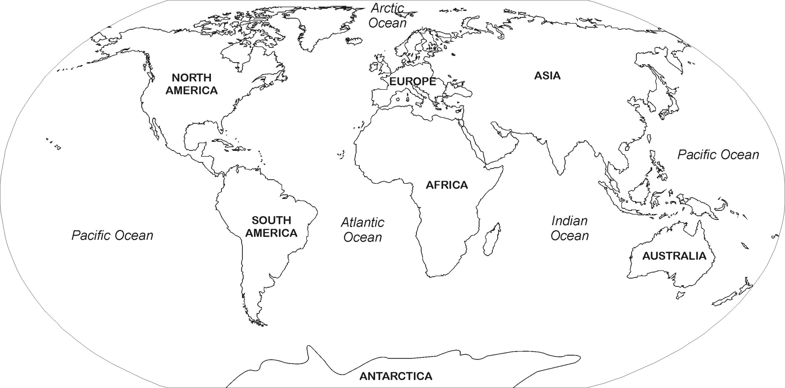 World Map HD Printable PDF World Map With Countries