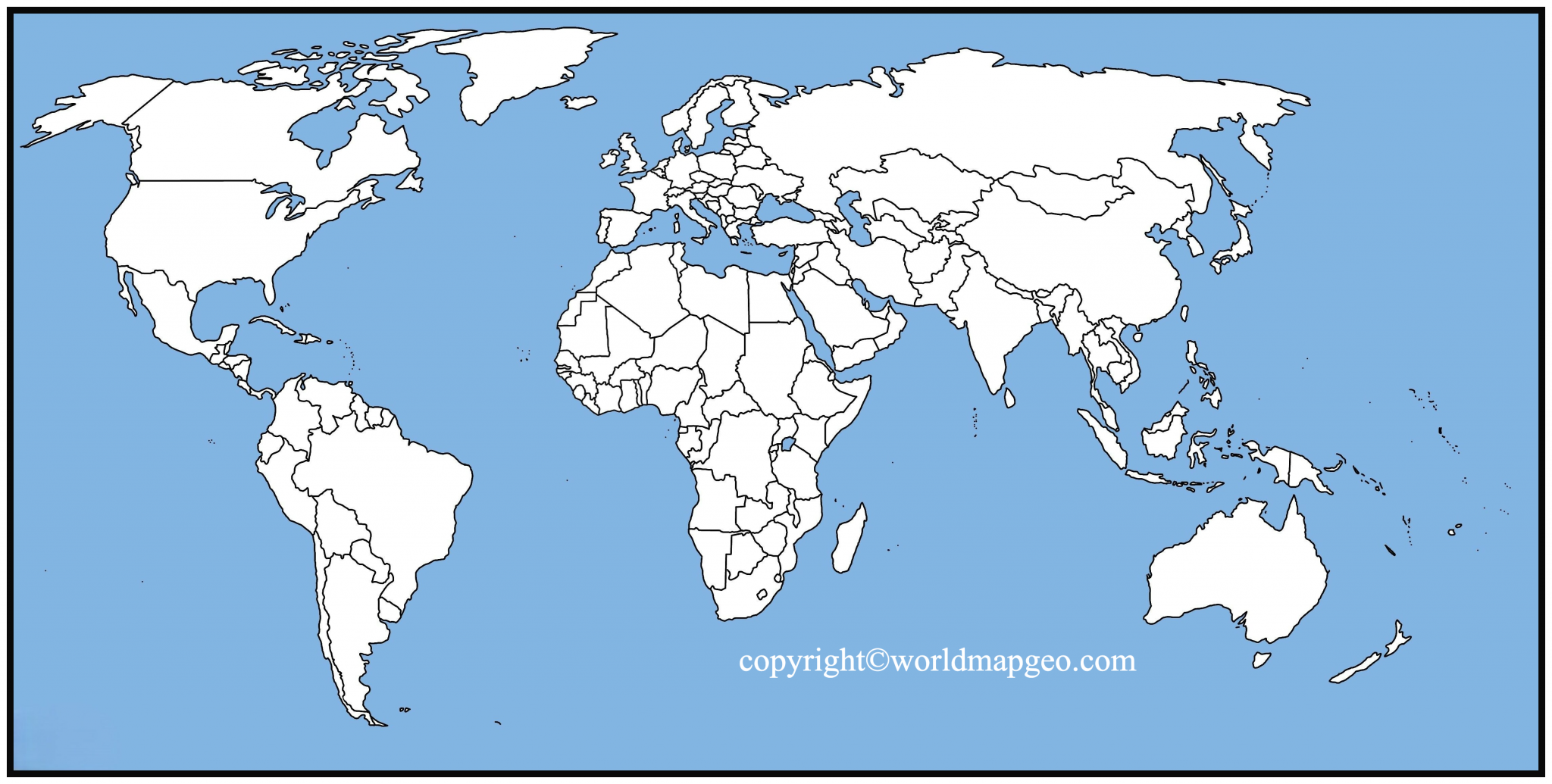 World Map Outline Printable