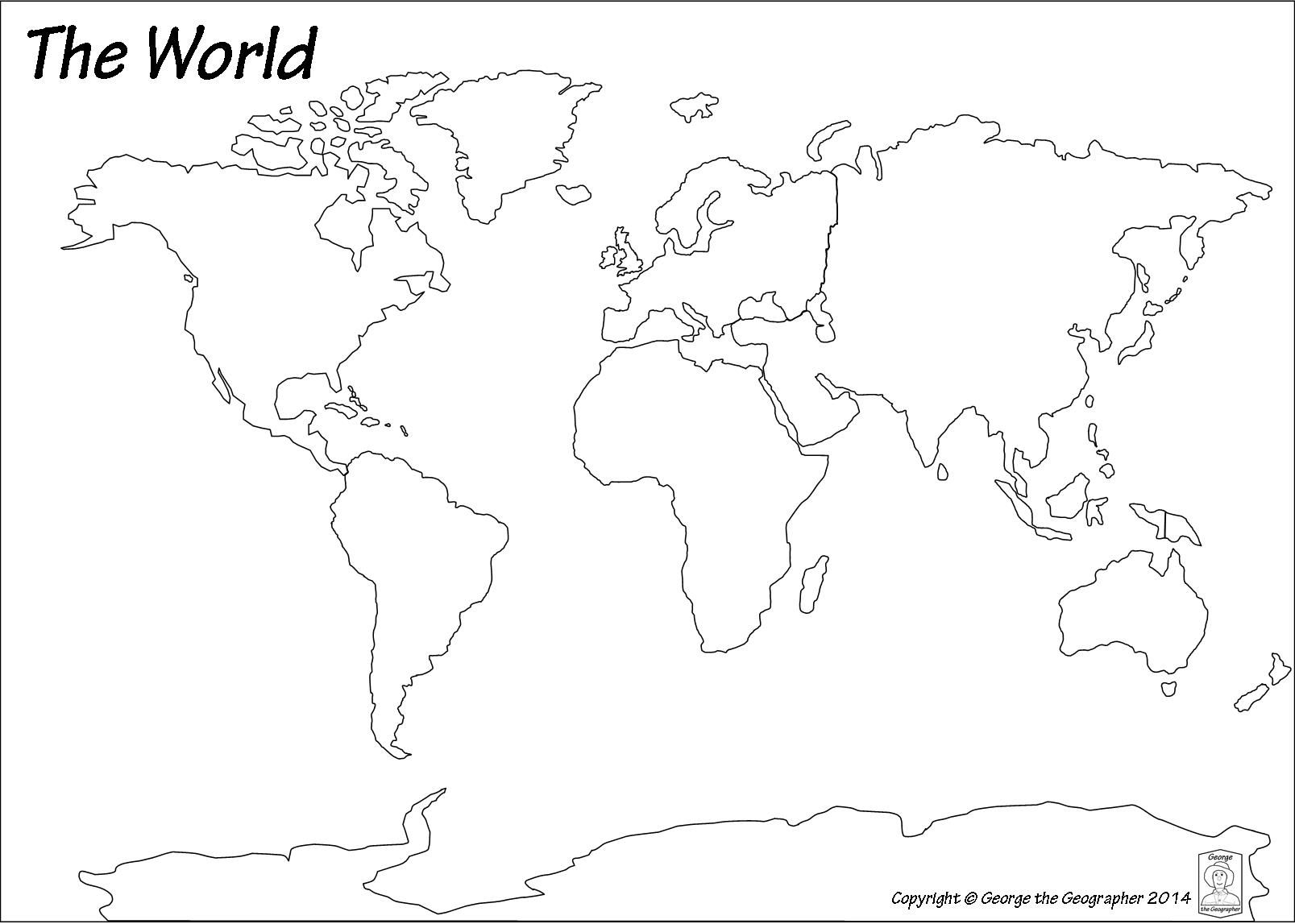 World Map Printable Black And White Printable Sight Words List