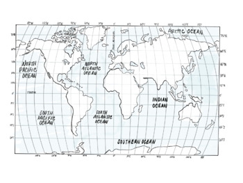 World Map Printable Latitude And Longitude TPT Worksheets Library