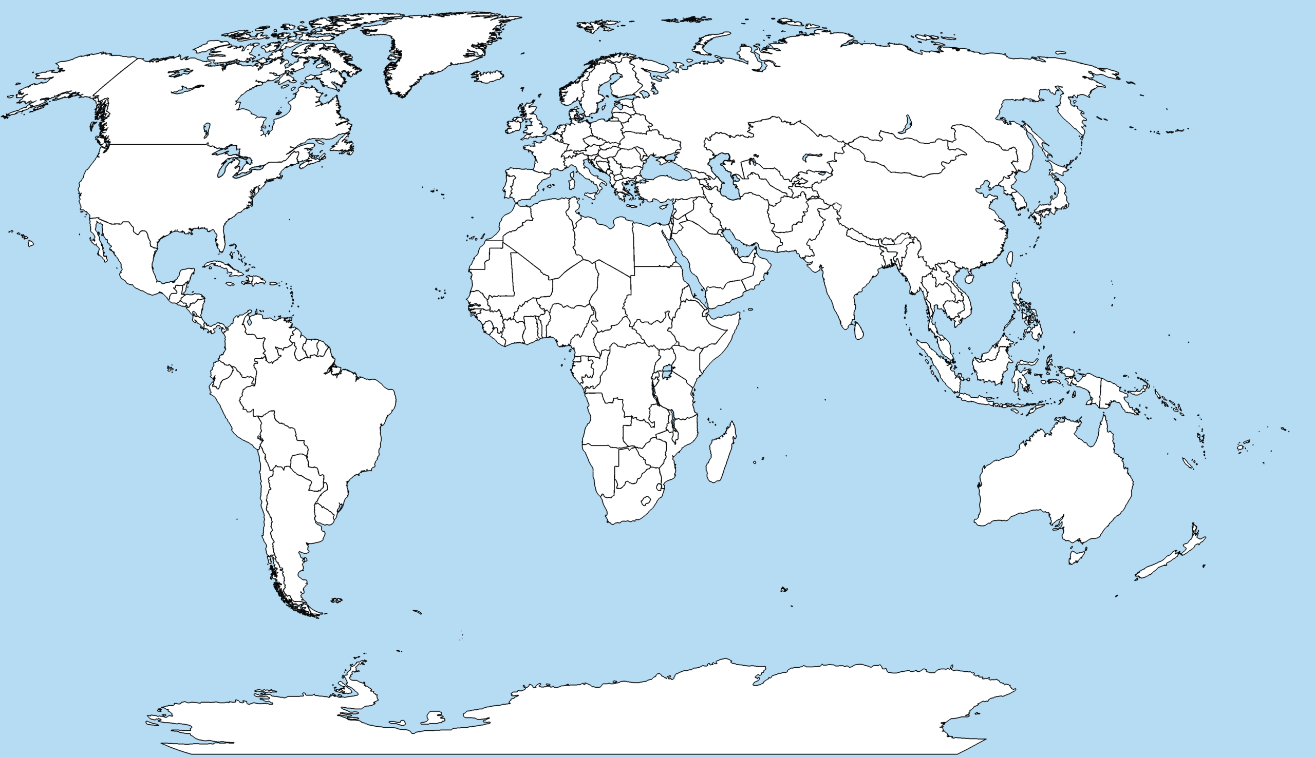 World Map Unlabeled Printable